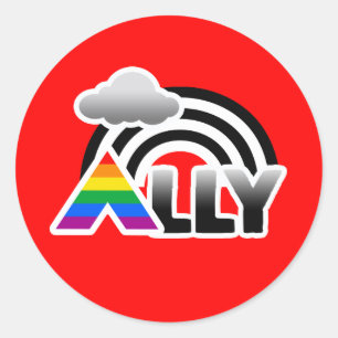 VERBÜNDET-REGENBOGEN - .PNG RUNDER AUFKLEBER