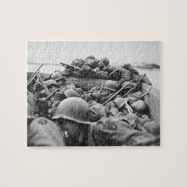 Verbündete Weltkrieg-Soldaten, die den Rhein (Horizontal)