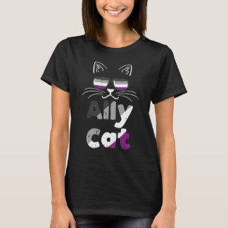 Verbündeten-Katze Asexuelle Sonnenbrille Ace Pride T-Shirt