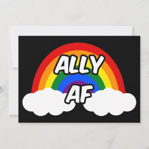 Verbündeter AF I - LGBTQ-Flagge Gay Trans Queer St Einladung