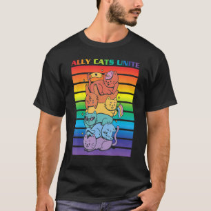 Verbündeter Katzenstolz Verbündete Katzen Vereinig T-Shirt
