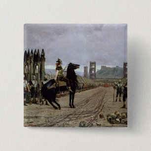 Vercingetorix vor Caesar, 52 BC, 1886 Button