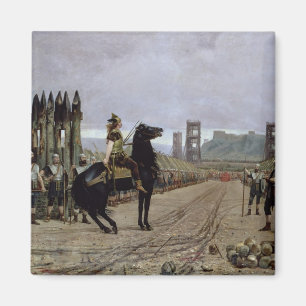 Vercingetorix vor Caesar, 52 BC, 1886 Magnet