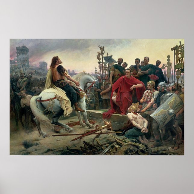 Vercingetorix wirft seine Arme herunter Poster (Vorne)