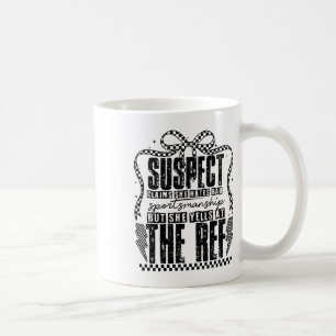 Verdächtiger behauptet, aber sie schreit den Schie Kaffeetasse