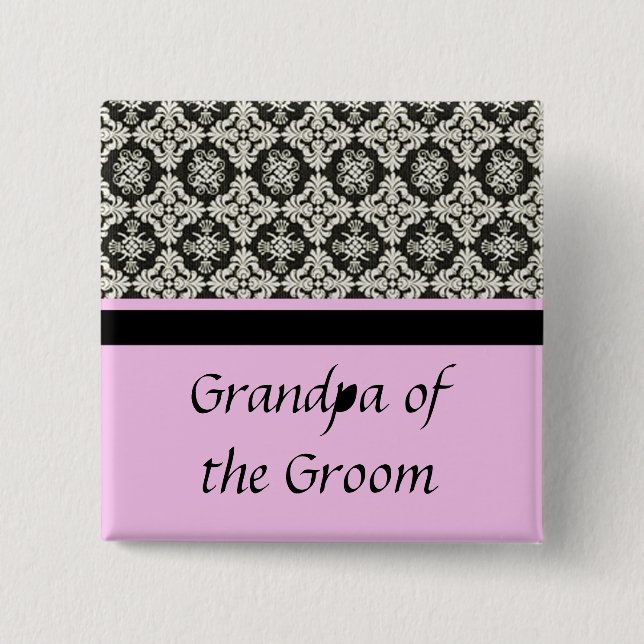 Verdammter Hochzeitsknopf für Großvater Button (Vorderseite)