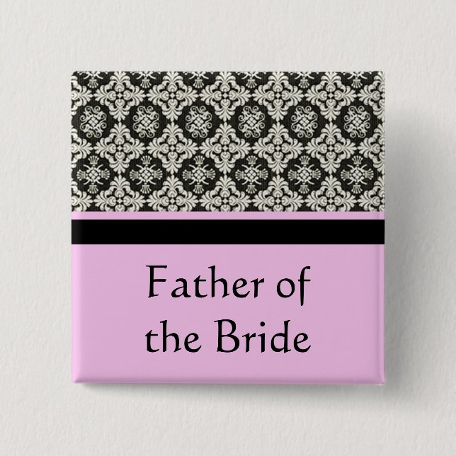 Verdammter Hochzeitsknopf für Vater, Bruder Button (Vorderseite)