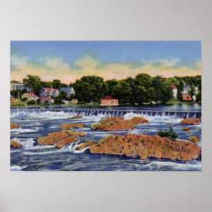 Verdammung und Fälle Lowells Massachusetts Poster