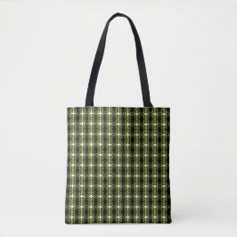 Verdant Abstract Green Gold Black White Fluid Art Tasche