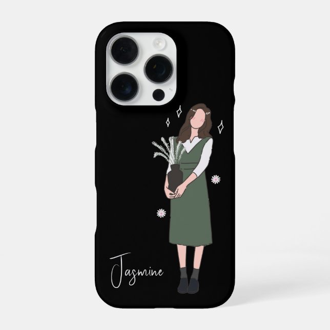 Verdant Blossom individuell anpassbar iPhone 16 Pro Hülle (Rückseite)