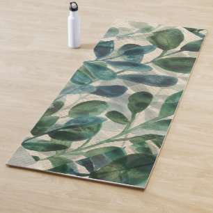 Verdant-Eleganz - tropische Blätter Yogamatte