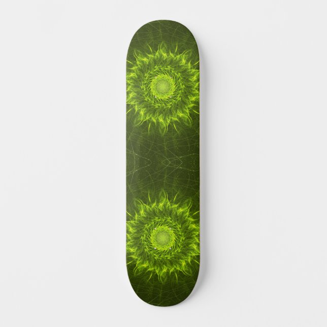 Verdant Pulse – The Bloom of Energy Skateboard (Vorderseite)