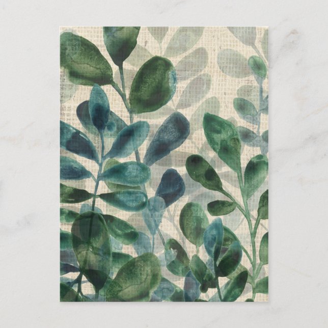 Verdant Sophisticiness - Tropische Blätter Postkarte (Vorderseite)
