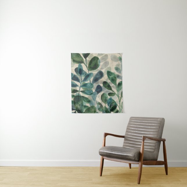 Verdant Sophisticiness - Tropische Blätter Wandteppich (Beispiel)
