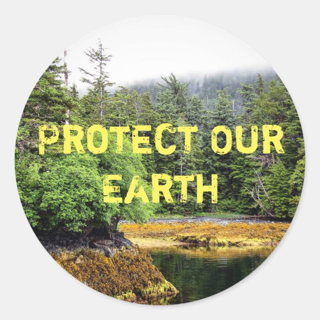 "Verdant Views"-Sticker Runder Aufkleber (Vorderseite)