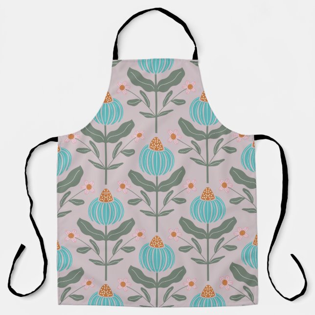 Verdant Whimsy Pink Schürze (Vorderseite)