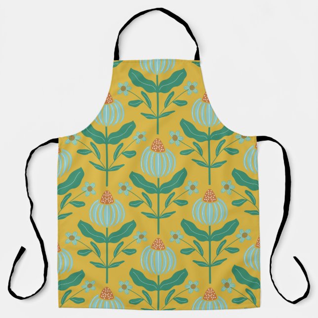 Verdant Whimsy Yellow Schürze (Vorderseite)