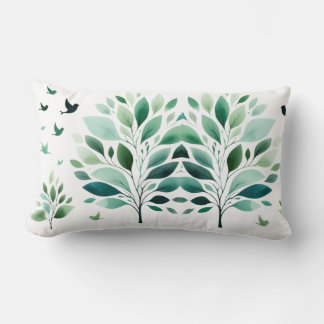 Verdant Whispers Chickadee Lendenkissen