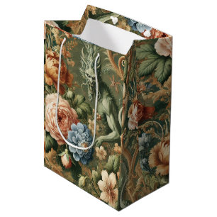 Verdant's Wrath - Mythisches Blumendesign Mittlere Geschenktüte