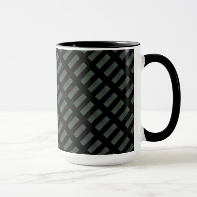 Verde com retângulos, listras com efeito de sombra tasse (Rechts)