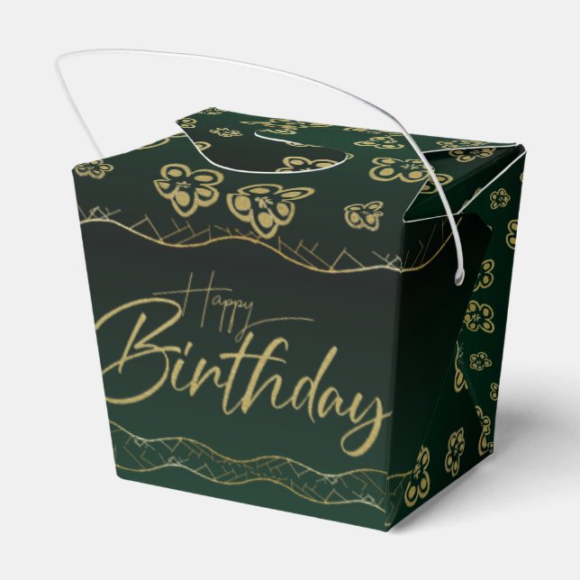 verde lindo para cumple con flores geschenkschachtel (Rückseite)