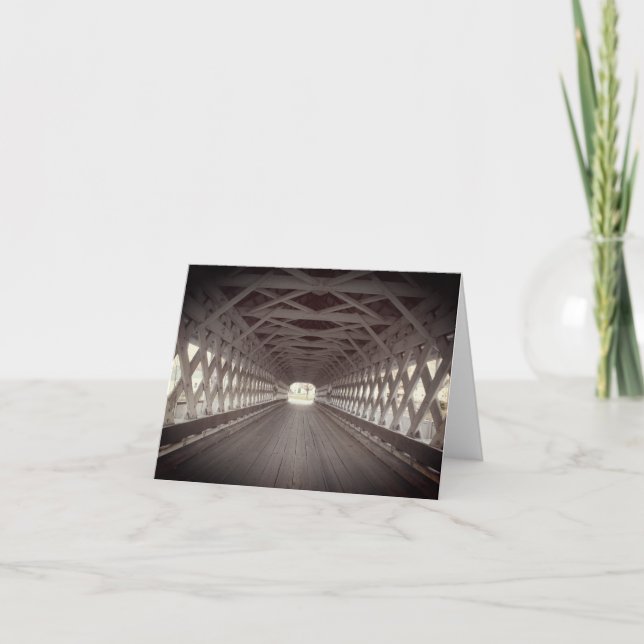 Verdeckte Brücke - Geometriekarte Dankeskarte (Vorderseite)