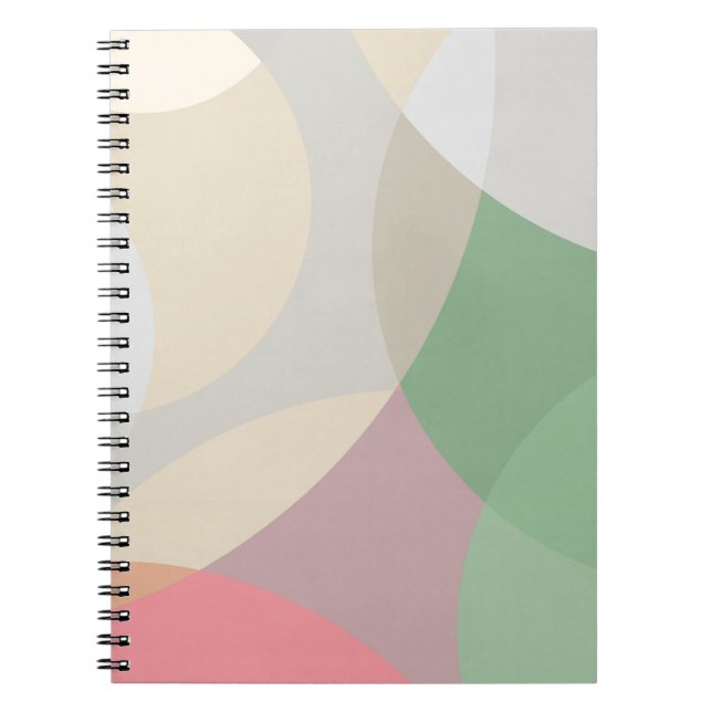 Verdeckte Pastelüberlappung Circle Design Notizblock (Vorderseite)