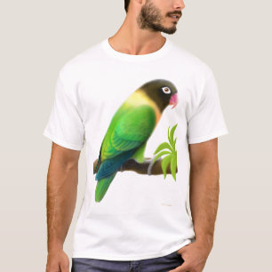 Verdeckter Lovebird-Grün-T - Shirt
