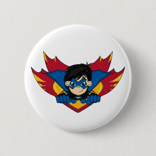 Verdecktes Superhero-Mädchen-Abzeichen Button