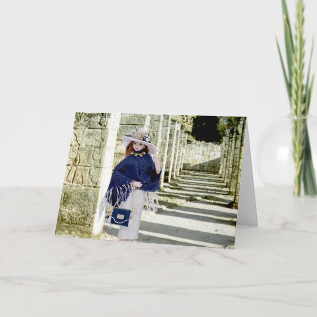 Verdi, gemeißelte Pilaster, Chichen Itza Karte (Vorderseite)