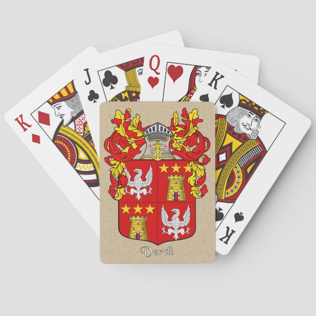 Verdi Heraldic Shield und Mantle Spielkarten (Rückseite)