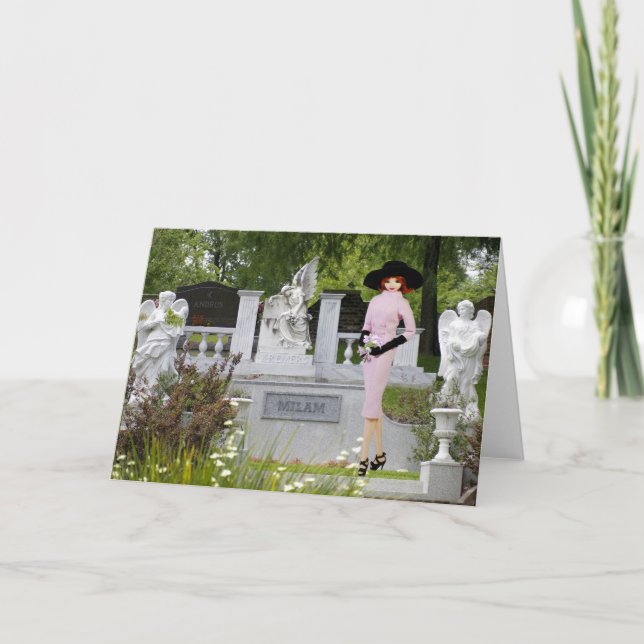Verdi - rosa Kleidung, Engel in Glenwood Friedhof Karte (Vorderseite)