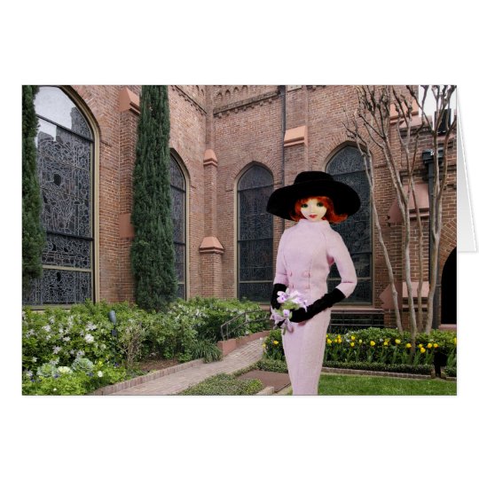 Verdi - rosa Kleidung, Frühling an Christus-Kirche Karte