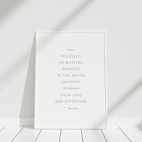"Verdiene deine Liebe" Buddha Quote Poster