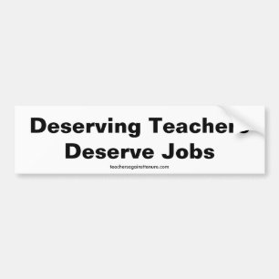 Verdienend verdienen Lehrer Jobs, Autoaufkleber
