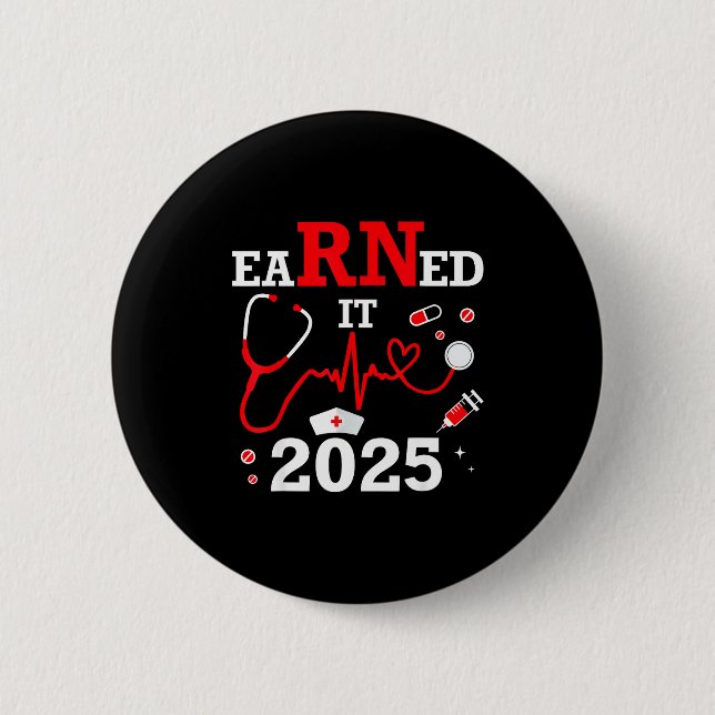 Verdient 2025 für die Abschlussfeier der Krankenpf Button (Vorderseite)