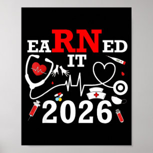 Verdient 2026 für die Krankenpflegeschule oder RN  Poster