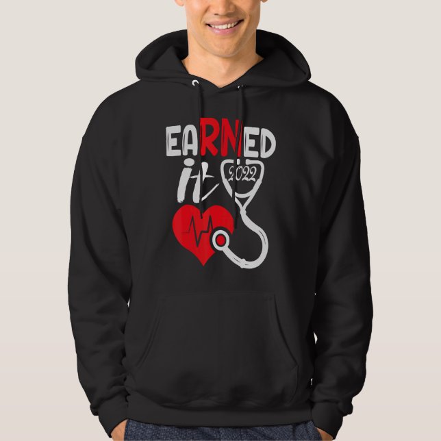 verdiente es Krankenschwester Abschluss 2022 Nursi Hoodie (Vorderseite)