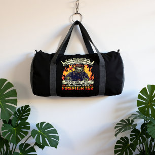 Verdienter Feuerwehrtitel mit Blut Duffle Bag
