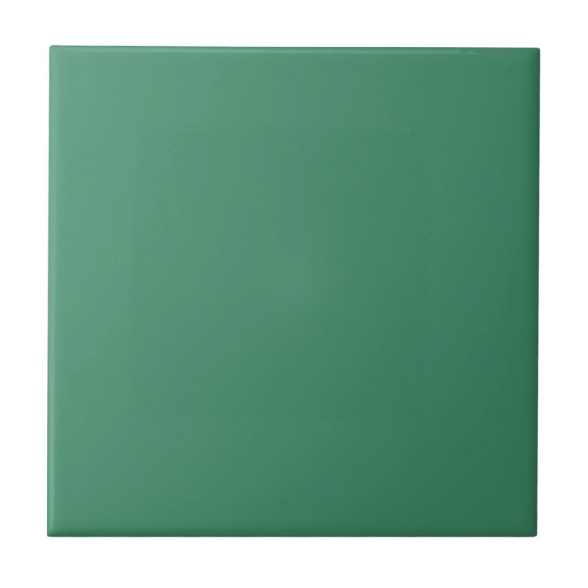 Verdigris Green Solid Color Tile Fliese (Vorderseite)