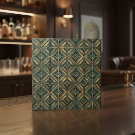 Verdigris-Sternmedaillon: Gealterte Bronze #15 ID1 Fliese
