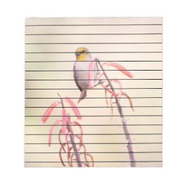 Verdin auf Penstemon Notizblock