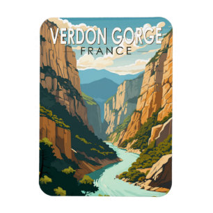 Verdon-Schlucht Frankreich Reise Kunst Vintage Magnet