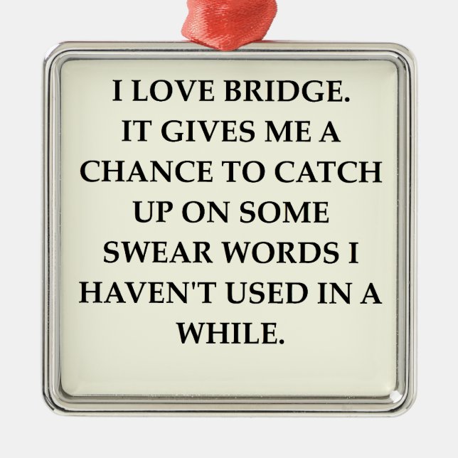 Verdopplung; icate Brücke Silbernes Ornament (Vorne)