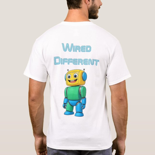 Verdrahtungsunterschied | Fett-Robot-Shirt T-Shirt (Rückseite)