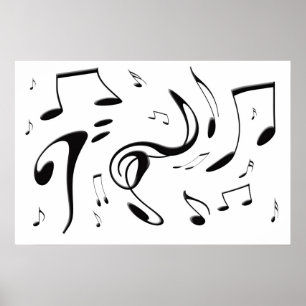 Verdrehen des musikalische Anmerkungs-Plakats Poster