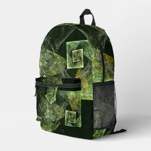 Verdrehte Balance Fraktale Geometrie Licht Abstrak Bedruckter Rucksack