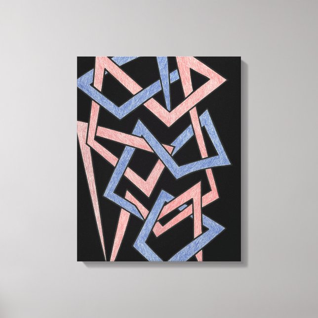 Verdrehte Farbtöne Leinwand (Vorderseite)