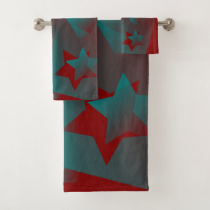 verdrehte Geometrie Badhandtuch Set