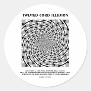 Verdrehte Schnur-Illusion (falsche Spirale) Runder Aufkleber